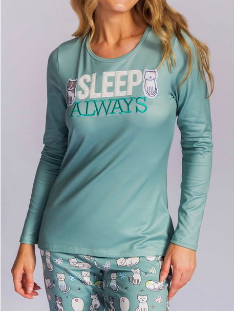 Pijama Feminino Manga Longa Sleep Always