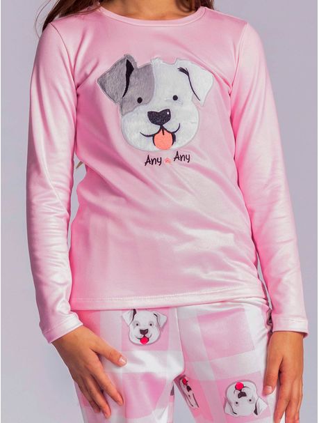 Pijama Infantil Feminino Manga Longa Toby