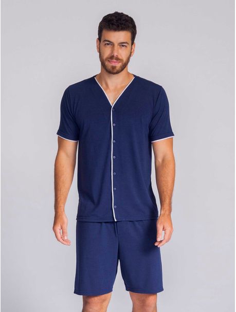 Pijama Masculino Aberto Manga Curta Paul
