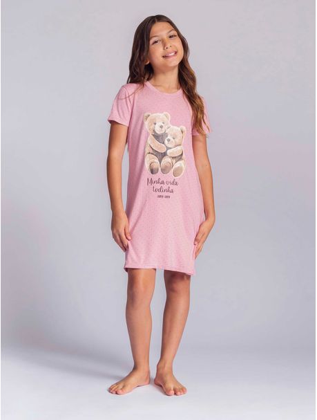 Camisola Infantil Manga Curta Minha Vida