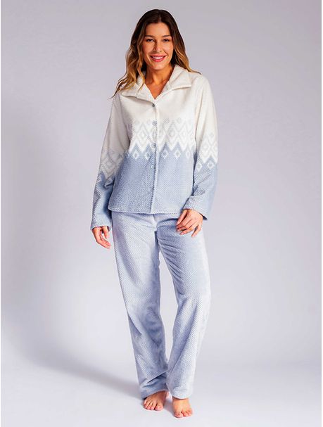 Pijama Soft Feminino Manga Longa Cordelia