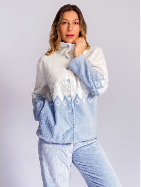 Pijama Soft Feminino Manga Longa Cordelia