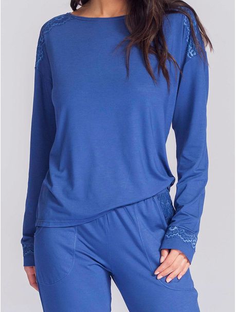 Pijama Feminino Manga Longa Cynthia