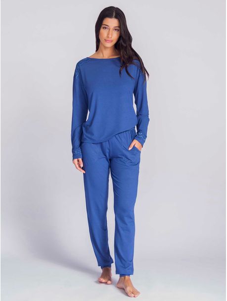 Pijama Feminino Manga Longa Cynthia