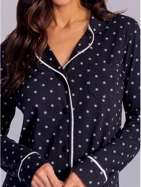 Camisola Manga Longa Aberta Black Glam