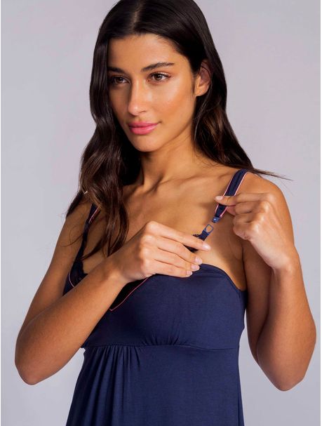 Camisola Maternidade Alças Alicia Blue