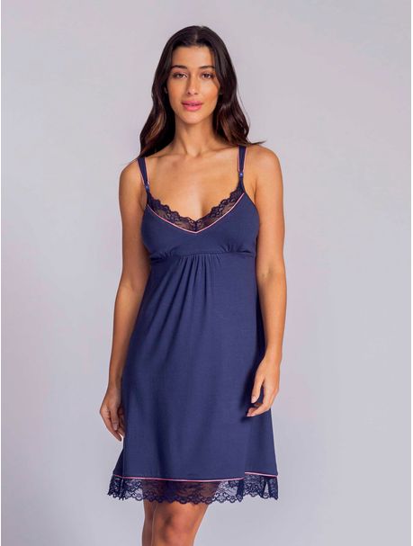 Camisola Maternidade Alças Alicia Blue
