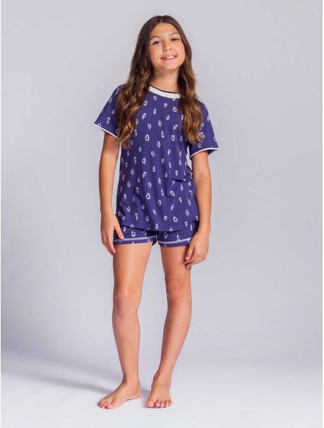 Short Doll Infantil Manga Curta Boat