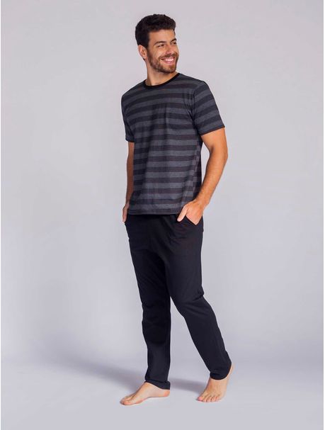 Pijama Masculino Manga Curta Brandon