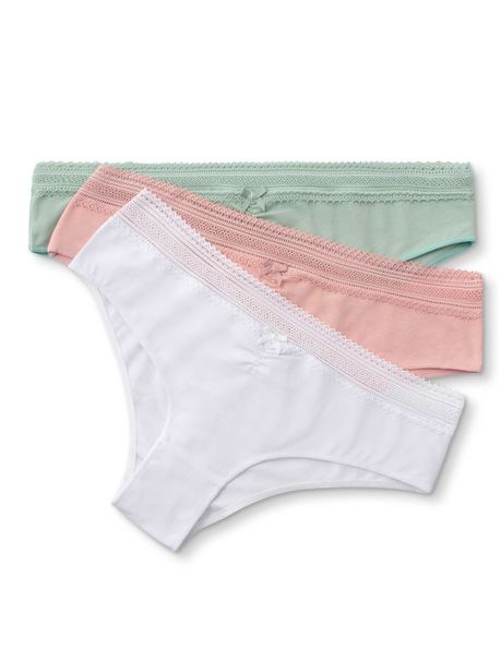 Kit Com 3 Calcinhas Boneca Renda Duble Hearts