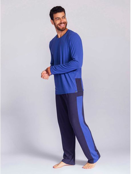 Pijama Masculino Manga Longa Levi