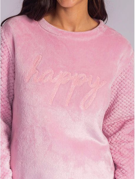 Pijama Soft Feminino Manga Longa Happy Bubbles