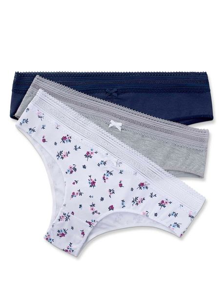 Kit Com 3 Calcinhas Boneca Renda Flowers