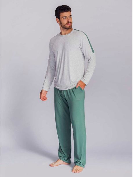 Pijama Masculino Manga Longa Evan