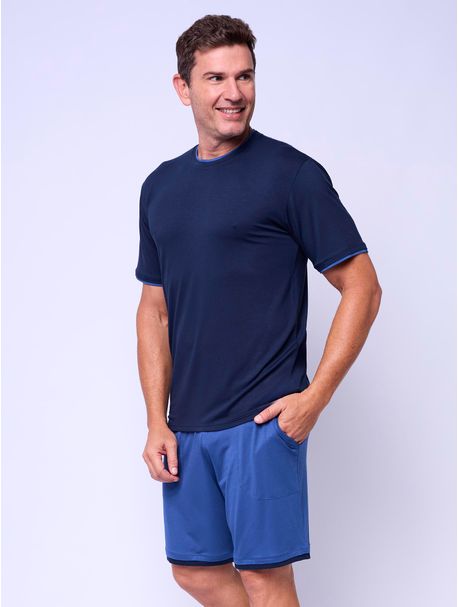 Pijama Masculino Manga Curta Iago
