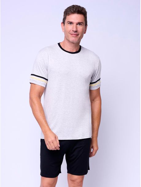 Pijama Masculino Manga Curta Cauã