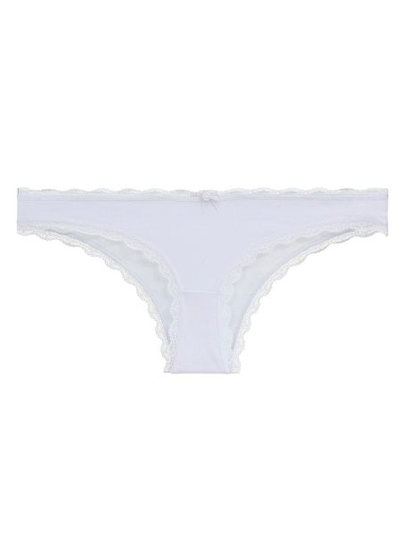 Kit Com 3 Calcinhas Biquíni Confort Branco