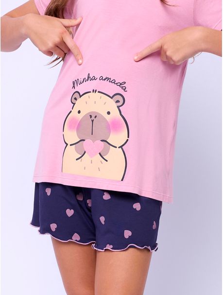 Short Doll Infantil Manga Curta Minha Amada