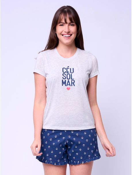 Short Doll Manga Curta Sol e Mar