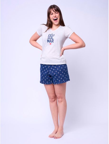 Short Doll Manga Curta Sol e Mar