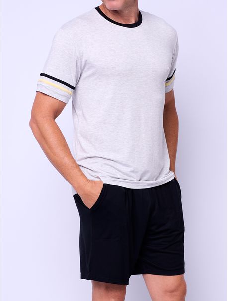 Pijama Masculino Manga Curta Cauã