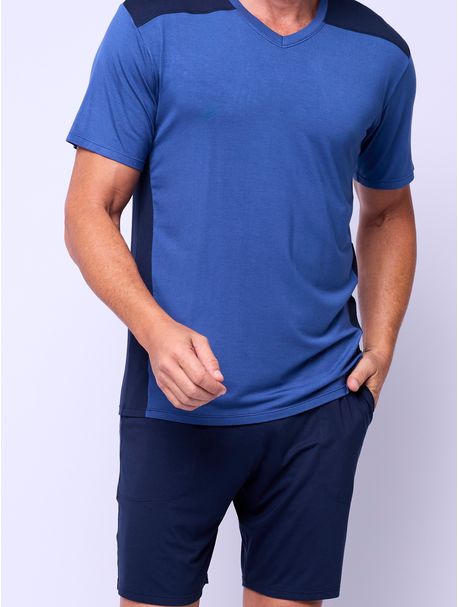 Pijama Masculino Manga Curta Elton