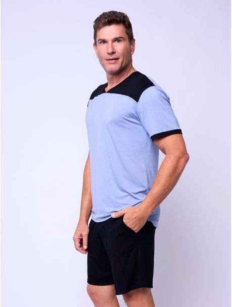 Pijama Masculino Manga Curta Juan