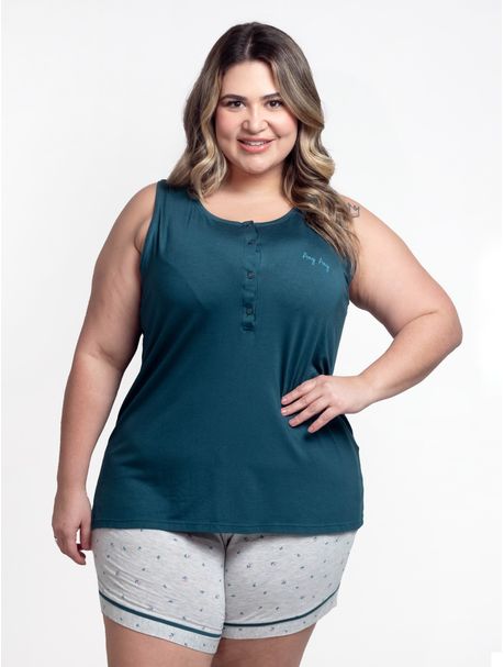 Short Doll Plus Size Alças Joaquina