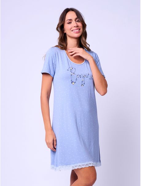 Camisola Manga Curta Celeste