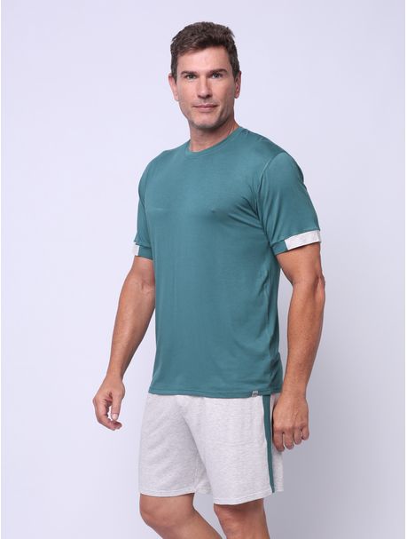 Pijama Masculino Manga Curta Pierre