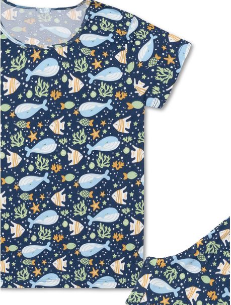 Short Doll Manga Curta Baleia