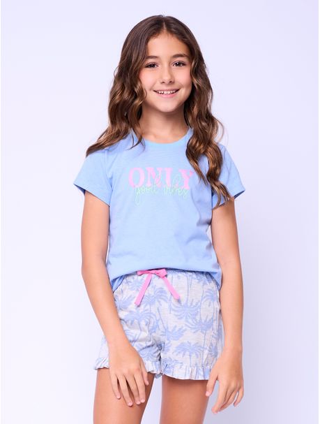 Short Doll Infantil Manga Curta Vibes