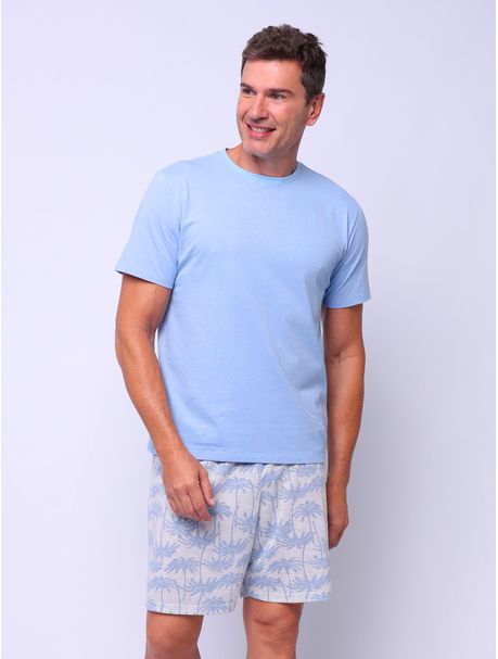 Pijama Masculino Manga Curta Vibes
