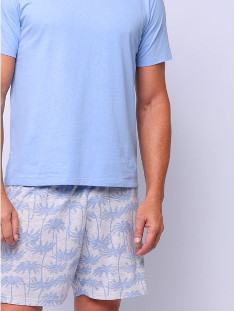 Pijama Masculino Manga Curta Vibes