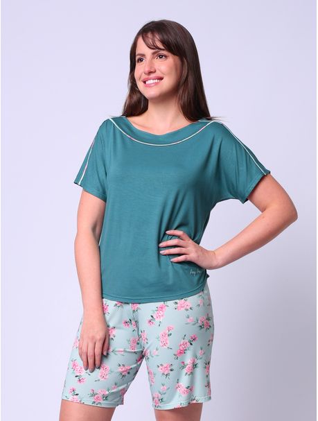 Bermudoll Manga Curta Rosemery