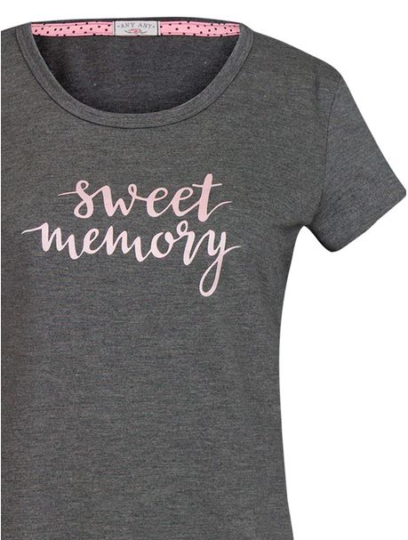 Camisola Manga Curta Poá Rosa