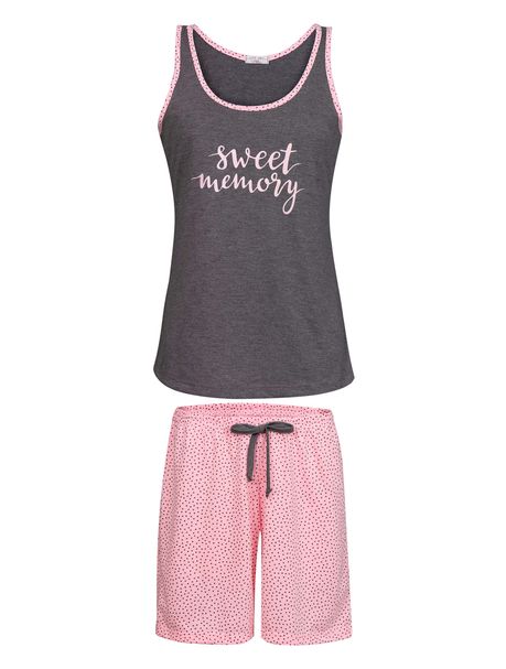 Short Doll Alças Poá Rosa