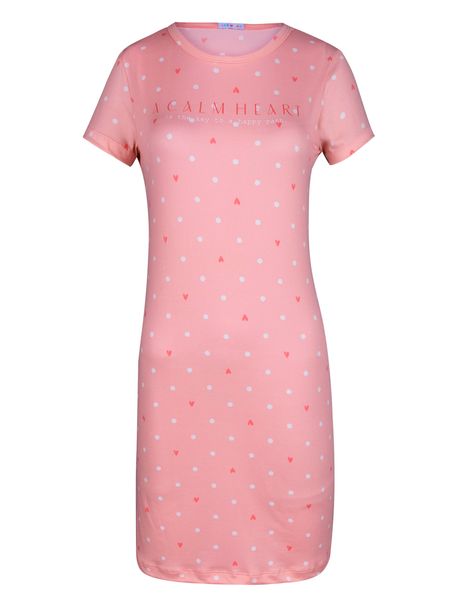 Camisola Manga Curta Coração Rose