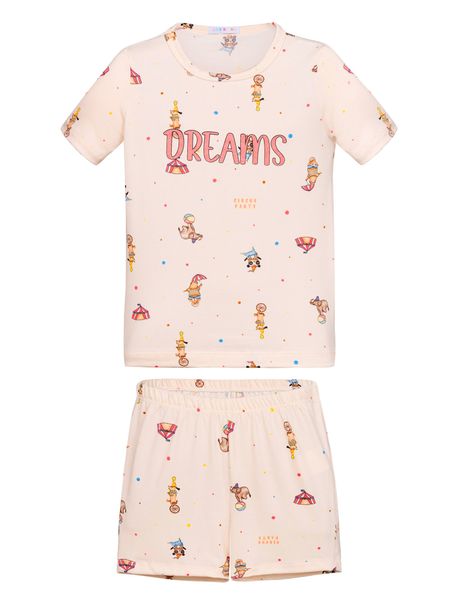 Short Doll Infantil Manga Curta Circo