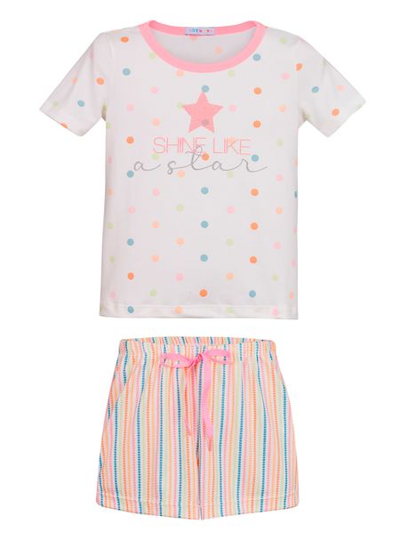 Short Doll Infantil Manga Curta Listras Color