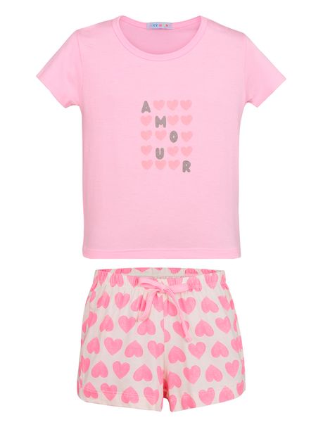 Short Doll Infantil Manga Curta  Amour