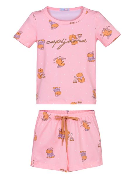 Short Doll Infantil Manga Curta Capyjama