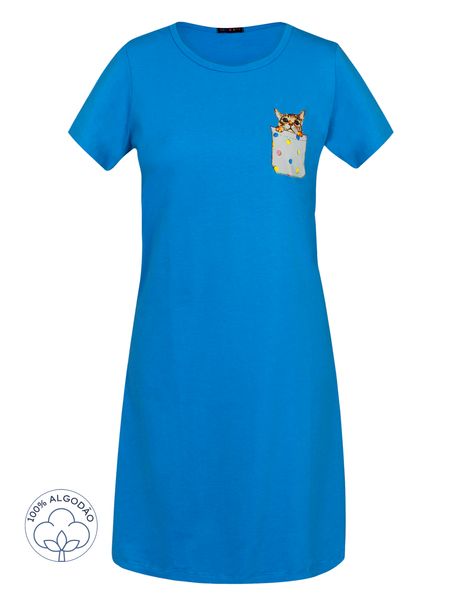 Camisola Manga Curta Gatinho Poá