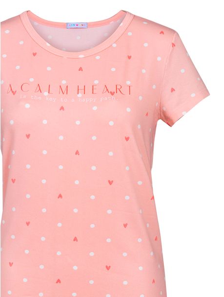 Short Doll Manga Curta Coração Rose