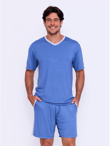 Pijama Masculino Manga Curta Victor