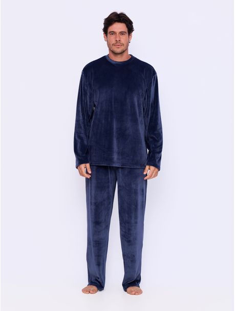 Pijama Plush Masculino Manga Longa Rafael
