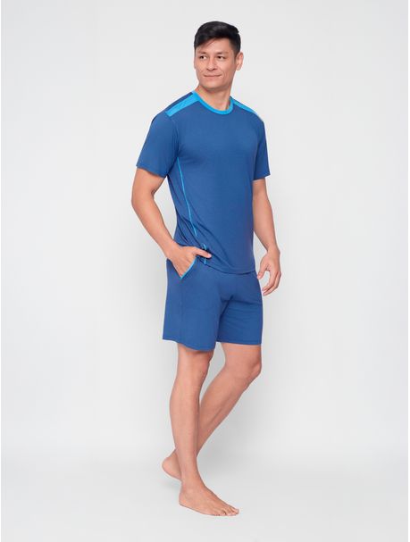 Pijama Masculino Manga Curta Marco